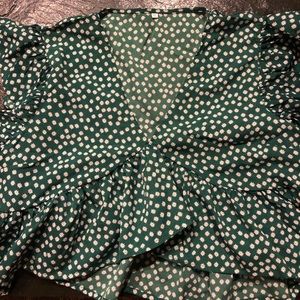 Ruffled empire waist top